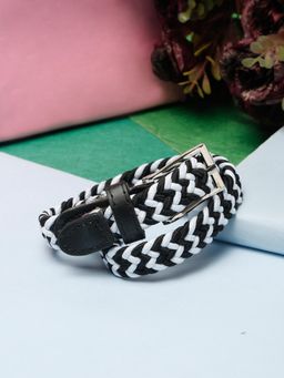 Stol'N - Braid Design Stretchable & Adjustable Belt - Black