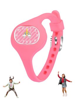 Spiky - Round Stylish Casual Analog Watch for Kids Boys and Girls-Pink