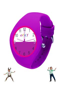 Spiky - Round Stylish Casual Analog Watch for Kids Boys and Girls-Purple
