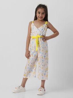 Nautinati - Girls Printed Sleeveless Jumpsuit with Belt (Set of 2)