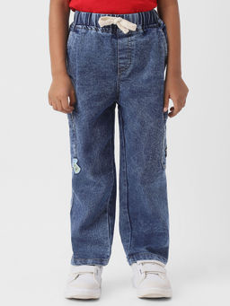 Nautinati - Boys Cotton Denim Ankle Length Cargo Jeans
