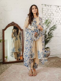 Naaz By Noor - Meethi Reet Sunhere Mithas Kurta Pant and Dupatta (Set of 3)