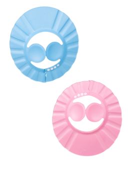 Baby Moo - No Tears Safe Adjustable Bathing Shower Caps - Multi-Color (6-12 Months) (Pack of 2)