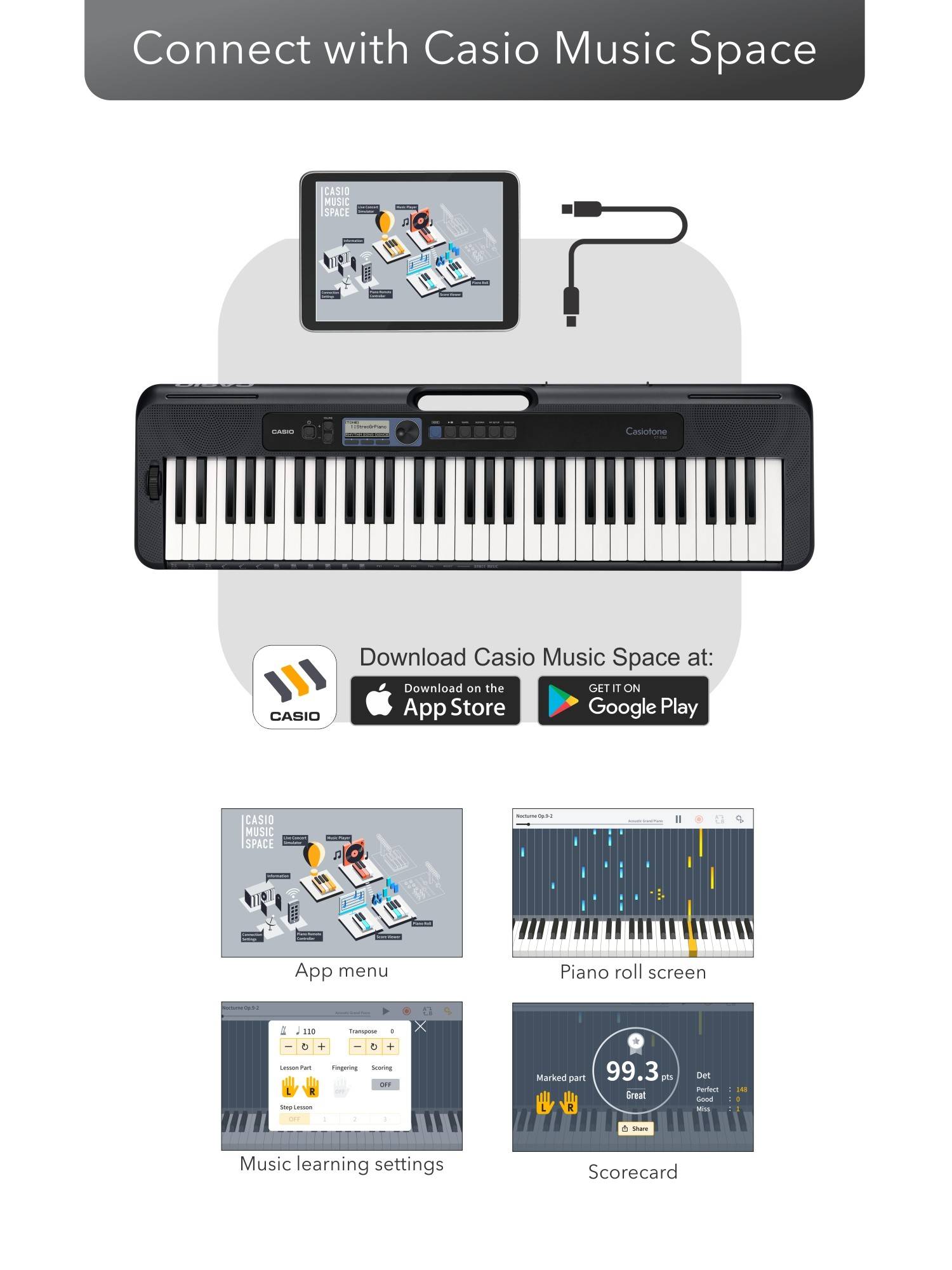 Buy Casio CT-S300 Casiotone 61-Key Touch Sensitive Portable