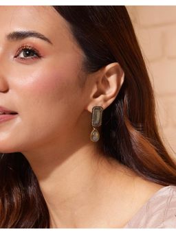 Fabindia - Grey Stone Dangler Earrings