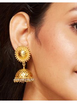 Fabindia - Grey Stone Jhumkas Earrings