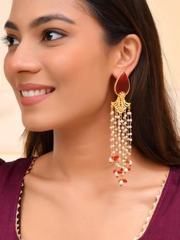 Silvermerc Designs - Regal Red Stone Drop Earrings