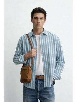 MISCHIEF MONKEY - Prinred Stripe Shirt Blue
