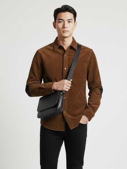 MISCHIEF MONKEY - Corduroy Shirt Brown