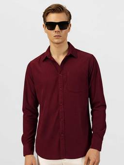 MISCHIEF MONKEY - Corduroy Shirt Maroon