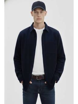 MISCHIEF MONKEY - Corduroy Shirt Navy Blue