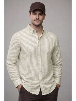 MISCHIEF MONKEY - Linen Stripe Shirt Yellow