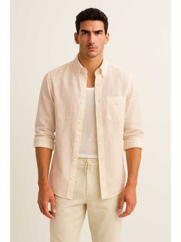 MISCHIEF MONKEY - Linen Blend Shirt Cream