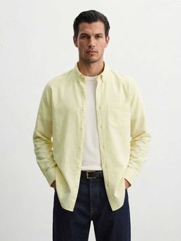 MISCHIEF MONKEY - Linen Blend Shirt Yellow