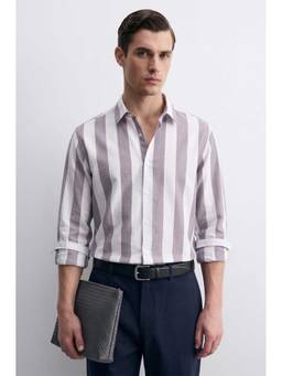 MISCHIEF MONKEY - Oxford Stripe Shirt Pink