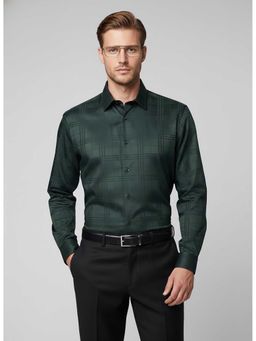 MISCHIEF MONKEY - Satin Check Shirt Green
