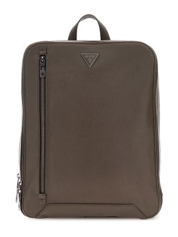 Guess - Torino Compact Brown Solid Backpack