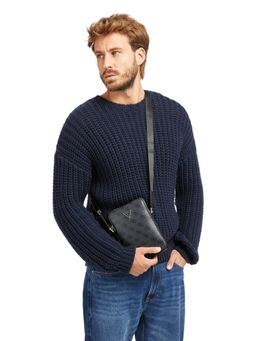 Guess - Torino Mini Black Printed Sling Bag