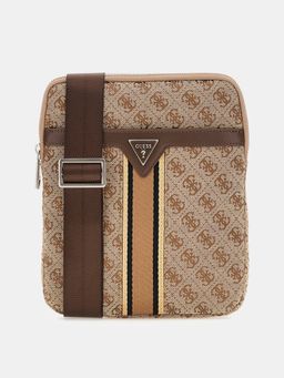 Guess - Milano Compact Beige Printed Sling Bag