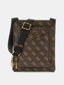 Guess - Siena Flat Brown Printed Sling Bag