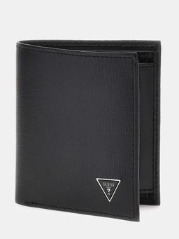 Guess - Mito Black Solid Bi-Fold Wallet