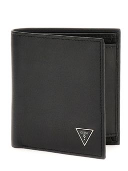 Guess - Firenze Black Solid Bi-Fold Wallet