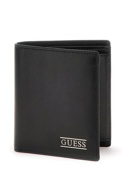 Guess - New Boston Black Solid Bi-Fold Wallet