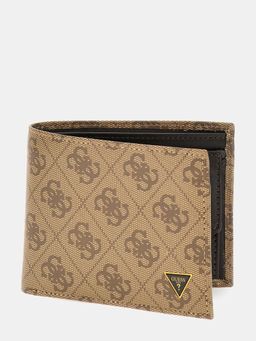 Guess - Mito Beige Printed Bi-Fold Wallet