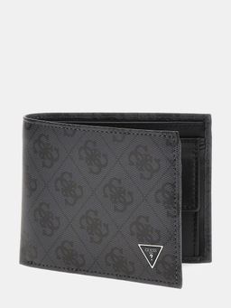 Guess - Mito Black Printed Bi-Fold Wallet