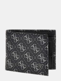 Guess - Mito Black Printed Bi-Fold Wallet