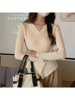 Outzidr - Beige Criss Cross Flat Top