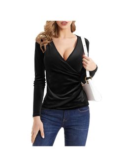 Outzidr - Black Wrap Velour Top
