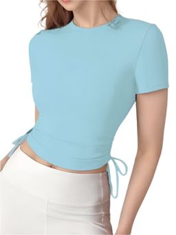 Outzidr - Blue Side Ruching Top