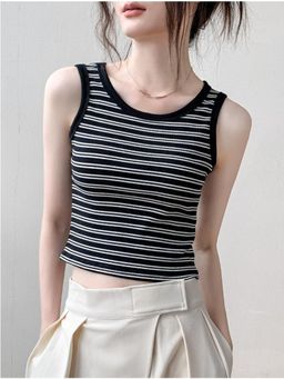 Outzidr - Black Stripe Vest Top