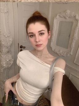 Outzidr - Beige One Shoulder Top