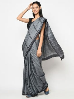 Fabindia - Silk Tussar Block Print Sari