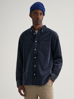 GANT - Men Blue Solid Regular Fit Shirt