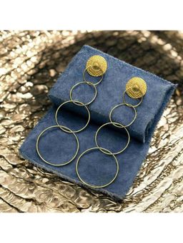 AMAARA JEWELS - Celestia Gold Triple Circles Earrings