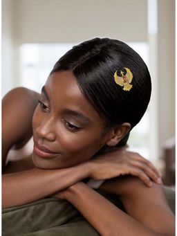 AMAARA JEWELS - Aurora Wing Real Orange Citrine Hair Brooche