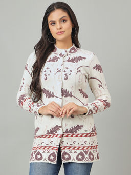 Duke - Women White Long Coat Short Style