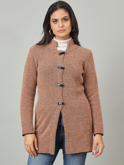 Duke - Women Brown Long Coat Short Style