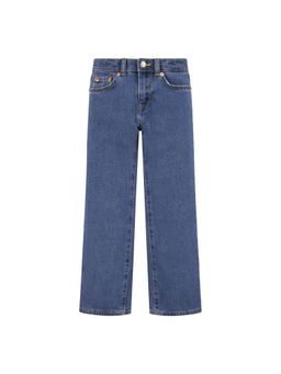 Levi's - Navy Blue Solid/Plain Straight Jeans
