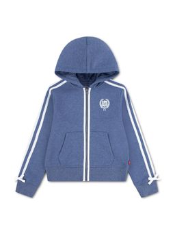 Levi's - Blue Solid/Plain Hooded Jacket