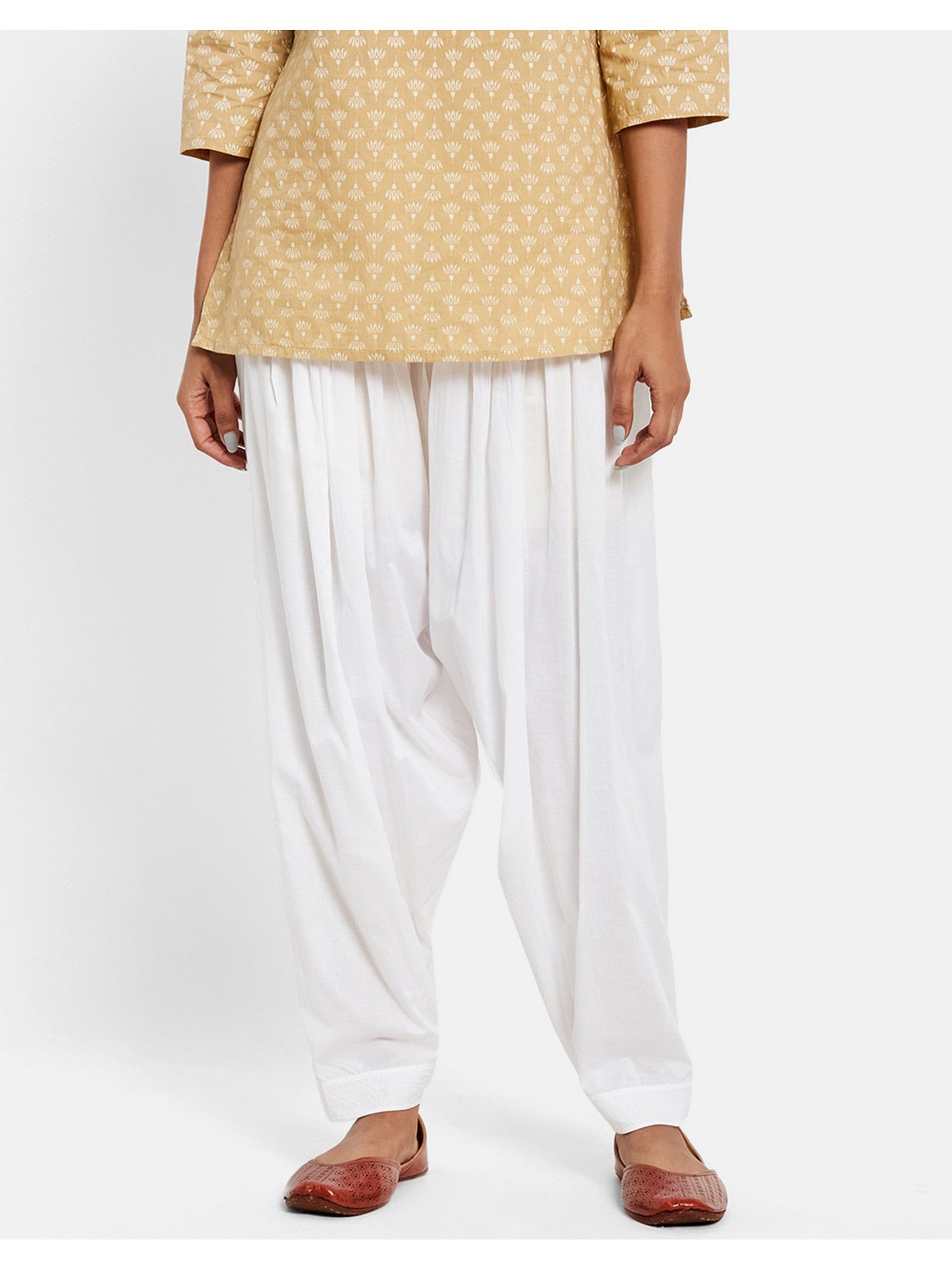 fabindia Cotton White Salwar-picture-13