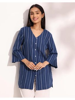 Fabindia - Cotton Striped Blue Tunic
