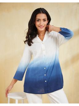 Fabindia - Cotton Tie and Dye White Tunic