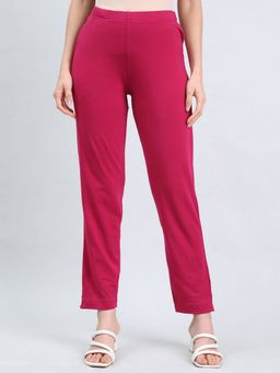 Go Colors - Women Solid Kurti Pink Pant