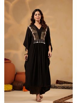 Suramya - Saanjh BLACK Kaftan and Pant with Bustier