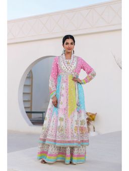 Zolo Label - Ethereal Multicolor Angrakha Kurta with Inner