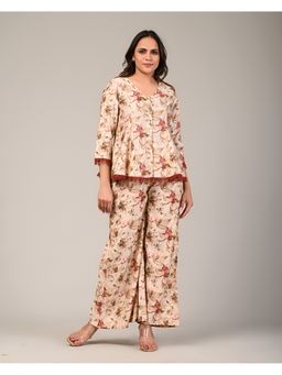 Zolo Label - Printed Cream Co-ord Set